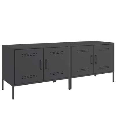 TV-tasot 2 kpl musta 68x39x50,5 cm teräs