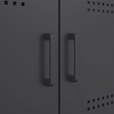 Musta tv-tasot Ping 68x39x50,5cm (2 kpl, teräs)