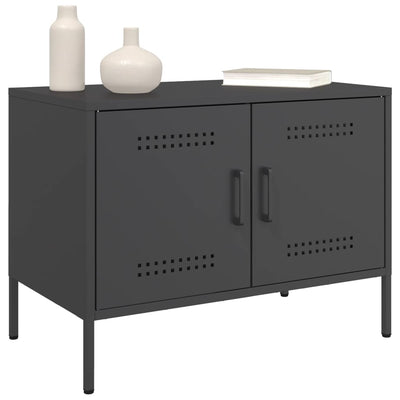 TV-tasot 2 kpl musta 68x39x50,5 cm teräs