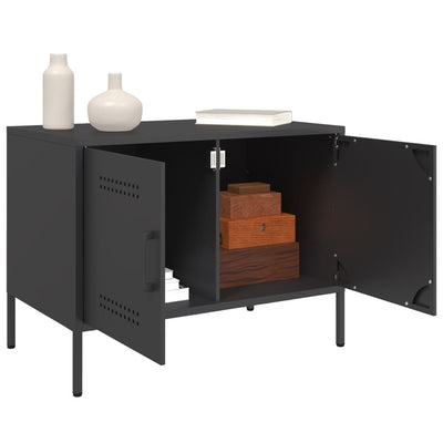 TV-tasot 2 kpl musta 68x39x50,5 cm teräs