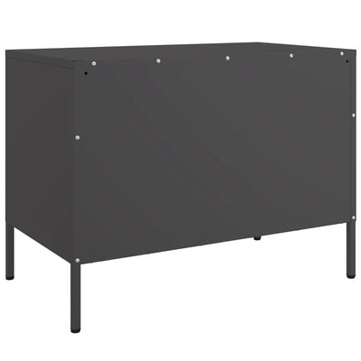 TV-tasot 2 kpl musta 68x39x50,5 cm teräs