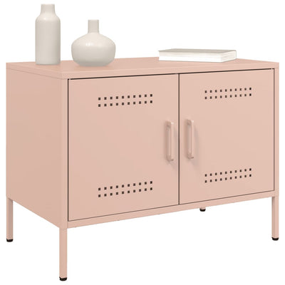 TV-tasot 2 kpl pinkki 68x39x50,5 cm teräs