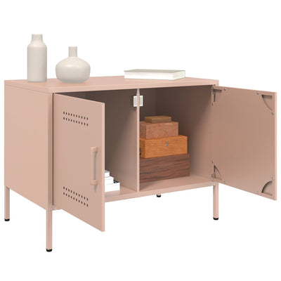 TV-tasot 2 kpl pinkki 68x39x50,5 cm teräs