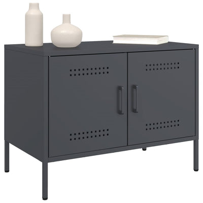 TV-tasot 2 kpl antrasiitti 68x39x50,5 cm teräs