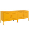 TV-tasot 2 kpl sinapinkeltainen 68x39x50,5 cm teräs