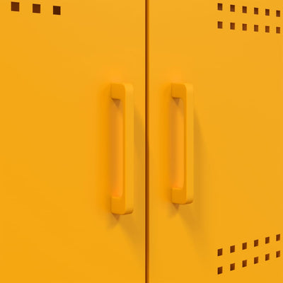 Sinapinkeltainen tv-tasot Ping 68x39x50,5cm (2 kpl, teräs)