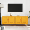 TV-tasot 2 kpl sinapinkeltainen 68x39x50,5 cm teräs