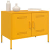 TV-tasot 2 kpl sinapinkeltainen 68x39x50,5 cm teräs