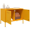 TV-tasot 2 kpl sinapinkeltainen 68x39x50,5 cm teräs