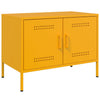 TV-tasot 2 kpl sinapinkeltainen 68x39x50,5 cm teräs