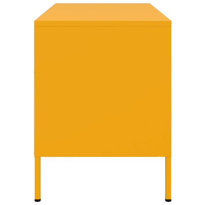 TV-tasot 2 kpl sinapinkeltainen 68x39x50,5 cm teräs