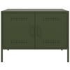 TV-tasot 2 kpl oliivinvihreä 68x39x50,5 cm teräs