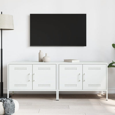 TV-tasot 2 kpl valkoinen 68x39x50,5 cm teräs