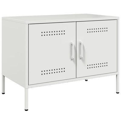 TV-tasot 2 kpl valkoinen 68x39x50,5 cm teräs