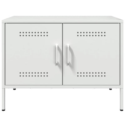 TV-tasot 2 kpl valkoinen 68x39x50,5 cm teräs