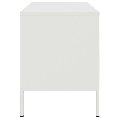 TV-tasot 2 kpl valkoinen 68x39x50,5 cm teräs