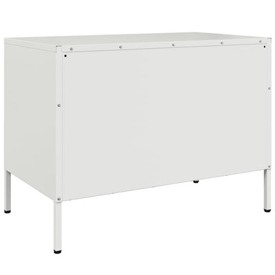 Valkoinen tv-tasot Ping 68x39x50,5cm (2 kpl, teräs)