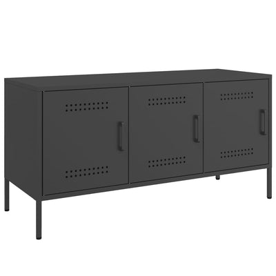 TV-taso musta 100,5x39x50,5 cm teräs
