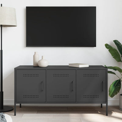 TV-taso musta 100,5x39x50,5 cm teräs