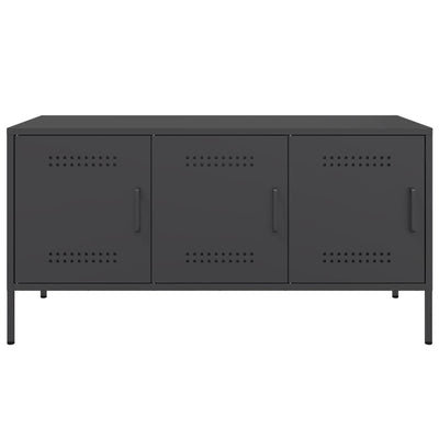 TV-taso musta 100,5x39x50,5 cm teräs