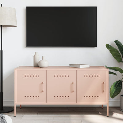 TV-taso pinkki 100,5x39x50,5 cm teräs