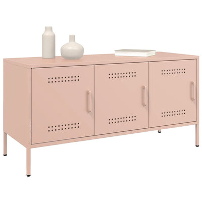TV-taso pinkki 100,5x39x50,5 cm teräs