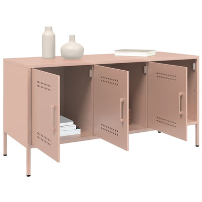 TV-taso pinkki 100,5x39x50,5 cm teräs