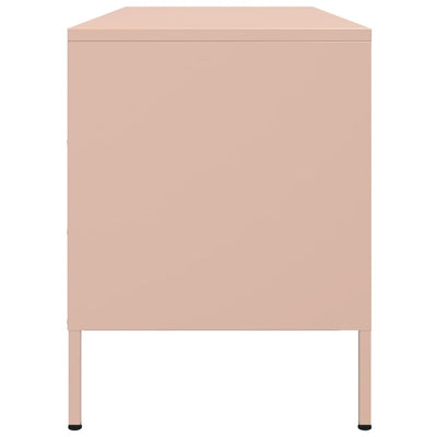 TV-taso pinkki 100,5x39x50,5 cm teräs