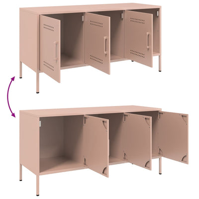 TV-taso pinkki 100,5x39x50,5 cm teräs