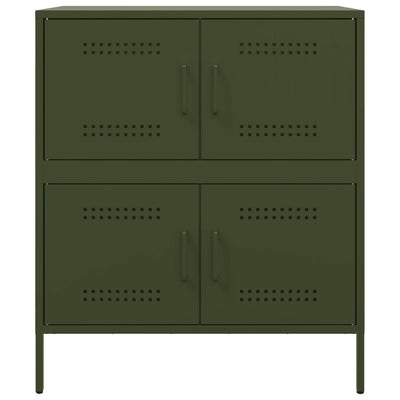 Senkki oliivinvihreä 68x39x79 cm teräs