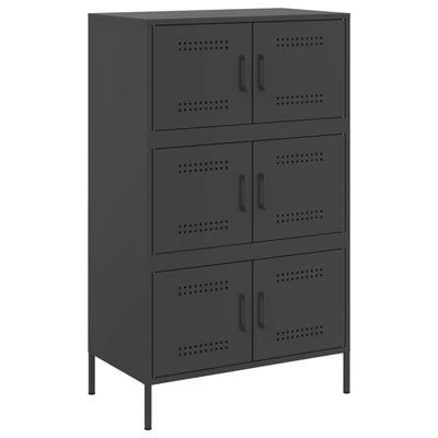 Kaappi musta 68x39x113 cm teräs