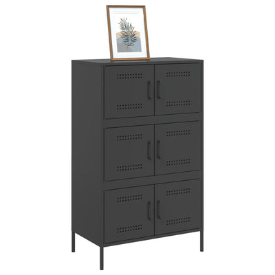 Kaappi musta 68x39x113 cm teräs
