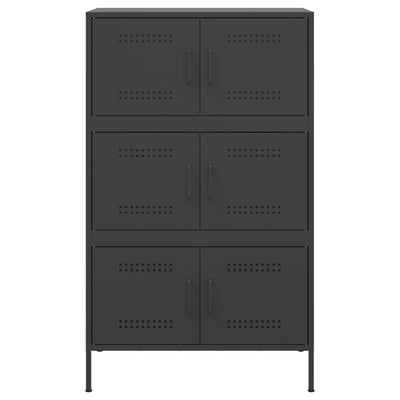Kaappi musta 68x39x113 cm teräs