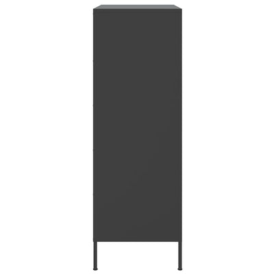 Kaappi musta 68x39x113 cm teräs
