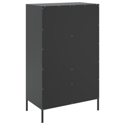 Kaappi musta 68x39x113 cm teräs