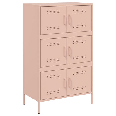 Kaappi pinkki 68x39x113 cm teräs