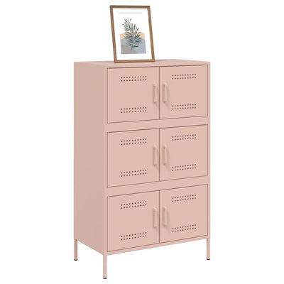 Kaappi pinkki 68x39x113 cm teräs