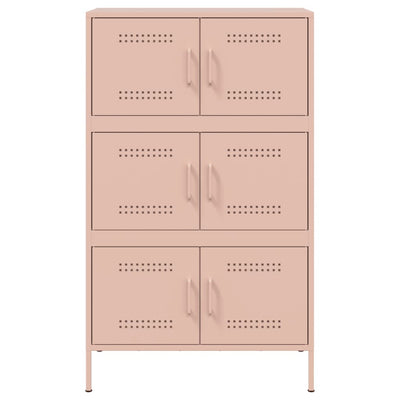 Kaappi pinkki 68x39x113 cm teräs