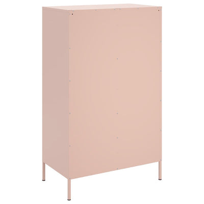 Kaappi pinkki 68x39x113 cm teräs