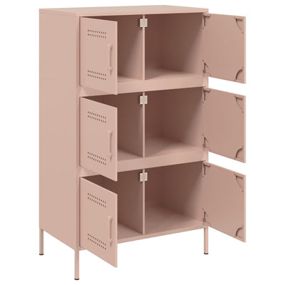 Kaappi pinkki 68x39x113 cm teräs