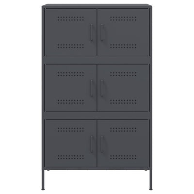 Kaappi antrasiitti 68x39x113 cm teräs