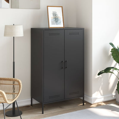 Kaappi musta 68x39x113 cm teräs