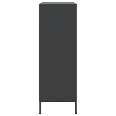 Kaappi musta 68x39x113 cm teräs