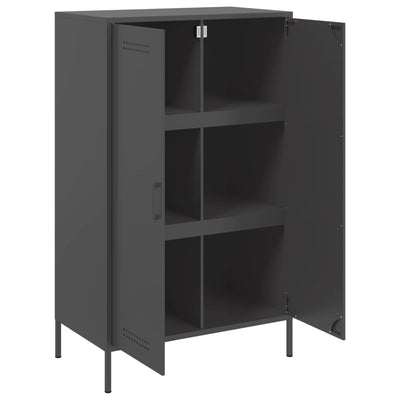 Kaappi musta 68x39x113 cm teräs