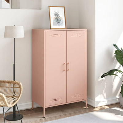 Kaappi pinkki 68x39x113 cm teräs