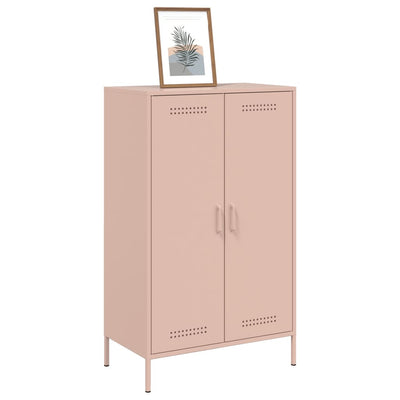 Kaappi pinkki 68x39x113 cm teräs