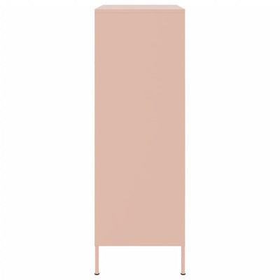 Kaappi pinkki 68x39x113 cm teräs