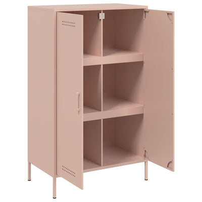 Kaappi pinkki 68x39x113 cm teräs