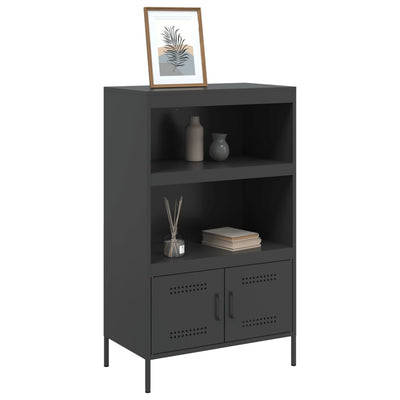 Kaappi musta 68x39x113 cm teräs
