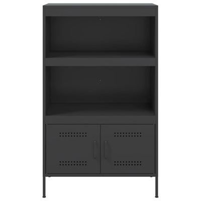 Kaappi musta 68x39x113 cm teräs